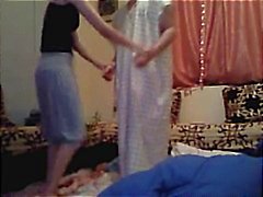 Arab girl and her hubby go from dancing to stripping to fucking