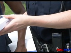 Cops Suck off black suspect in moving van