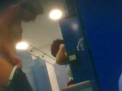 Naked next door girls spied in locker room