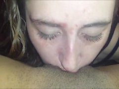 Teen lass eating pussy - Closeup POV
