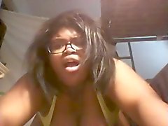 Black BBW Exercising Naked