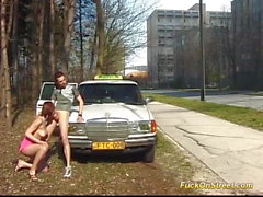 taxi driver fucks teen anal in public