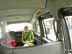 Handjob blowjob and anal in a fake taxi