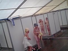 spying many amateurs milfs in a public shower