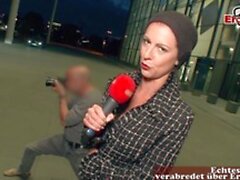 german public street casting with normal people