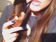 teen girl smoking pipe 4