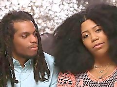 Black amateur couple looking for a treesome experience