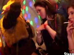 Real clothed teen sluts drool over the cock