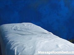 Blonde teen in massage room