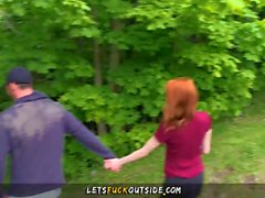 Petite Redhead Fucked in the Forest - Let's Fuck Outside