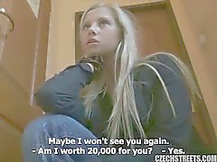 Hot czech blonde fucking for money