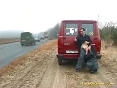 german couple fuck on street