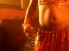 Erotic Belly Dancing With Brunette