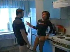 Girl fucked home by two friends