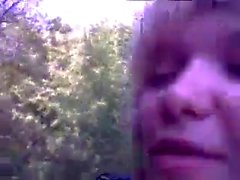 Russian whore sucking outside