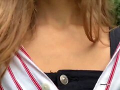 Czech amateur bangs outdoor pov