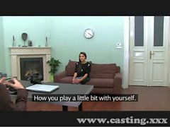 Casting Hot Italian Babe in interview