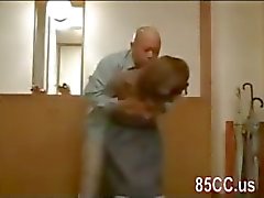 nice boobs wife fucked by delivery man in entrance