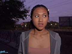 Public Agent Agent fucks Asian babe May Thai doggy style