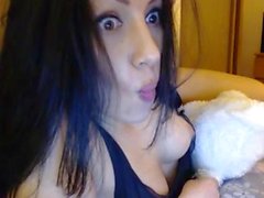 Analovely Camgirl masturbate with teddybear