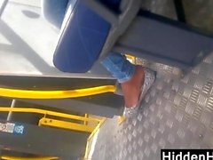 Checking Out This Girls Feet On A Bus